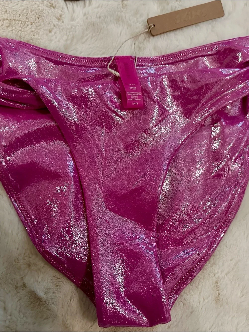 SKIMS Shimmer Magenta Bikini Set